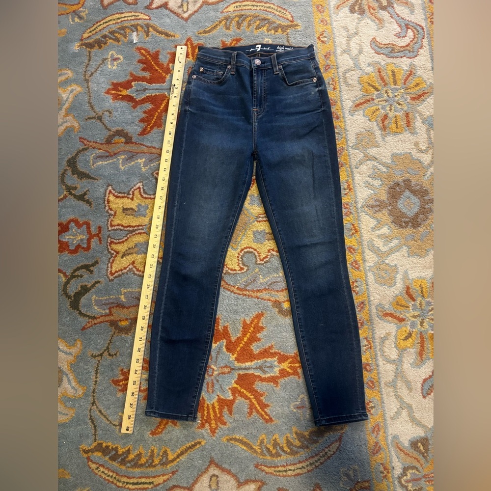 7 For All Mankind Dark Blue Skinny Jeans
